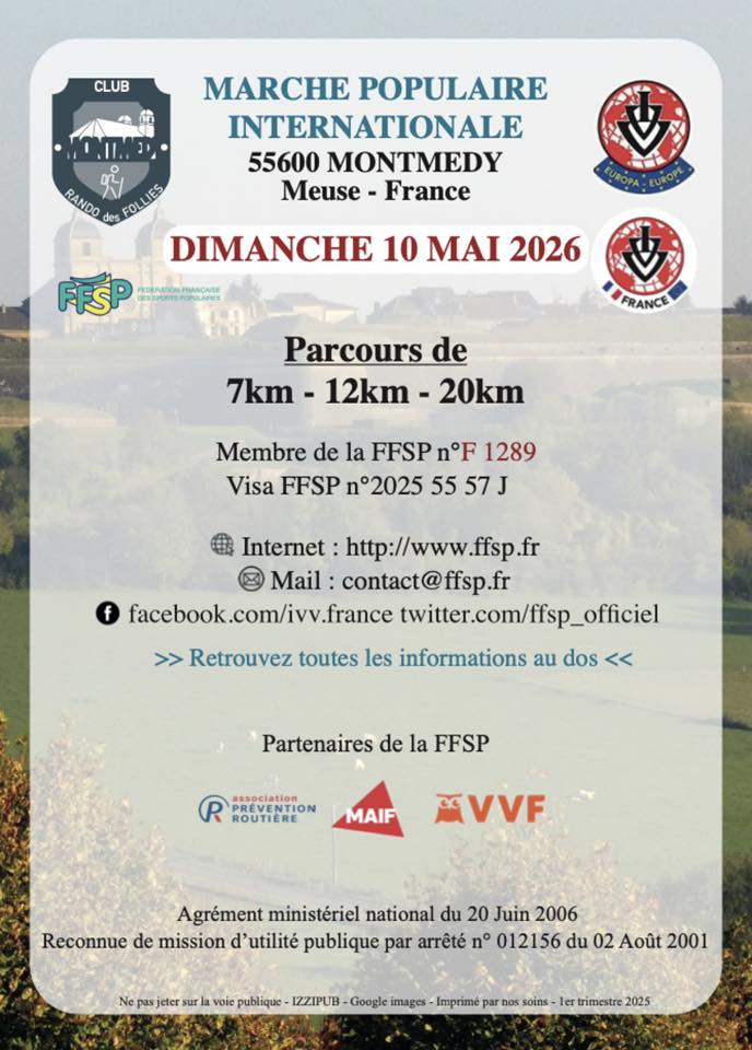 Parcours 7, 12 ou 20 kms
mail : contact@ffsp.fr